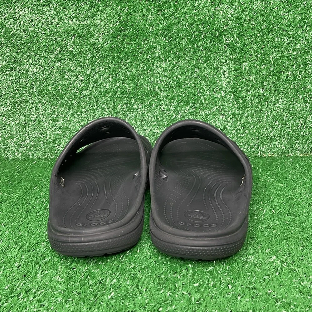 Crocs Baya Relaxed Fit Slides Black Men's Size 12